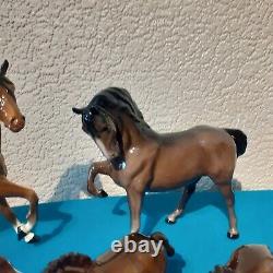 Job Lot Of 7 Beswick Collectable Horses with Foals High Gloss Finish