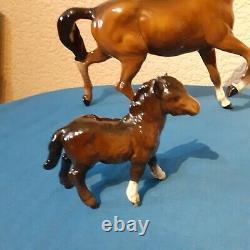 Job Lot Of 7 Beswick Collectable Horses with Foals High Gloss Finish