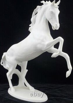 KAISER #380 Matte Finish detailed 11 Porcelain Rearing Horse Signed Bochmann