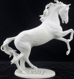 KAISER #380 Matte Finish detailed 11 Porcelain Rearing Horse Signed Bochmann