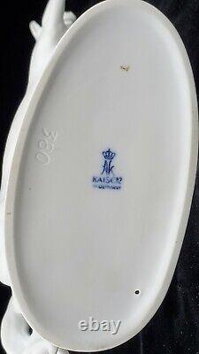 KAISER #380 Matte Finish detailed 11 Porcelain Rearing Horse Signed Bochmann