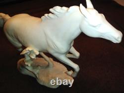 KAISER Germany Porcelain Figurine RUNNING HORSE Bochmann BISQUE