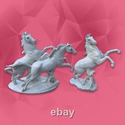 KARL ENS Germany PORCELAIN FIGURINE SCULPTURES HORSE EQUESTRIAN STATUE Ceramic