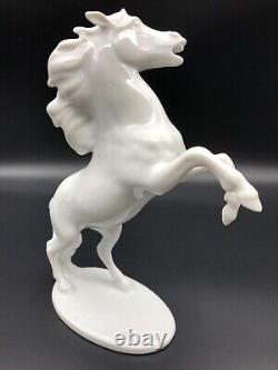 Kaiser Bisque Porcelain Horse Sculpture, Signed & Stamped Vintage