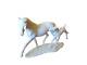 Kaiser Porcelain Figurine Horse Mare With Foal No. 403 White Bisque No Box