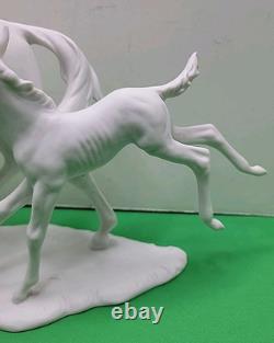 Kaiser Porcelain Figurine Mare With Foal No. 403 White Bisque No Box