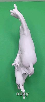 Kaiser Porcelain Figurine Mare With Foal No. 403 White Bisque No Box