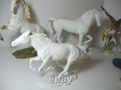 Kaiser Porcelain White Bisque Figurine Horse G. Bochmann W. Germany 1950's