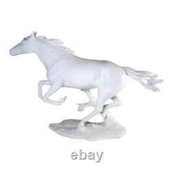 Kaiser White Bisque Porcelain Racing Horse Figurine by G. Bachman