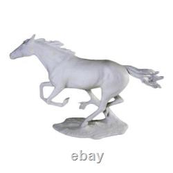 Kaiser White Bisque Porcelain Racing Horse Figurine by G. Bachman