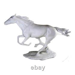 Kaiser White Bisque Porcelain Racing Horse Figurine by G. Bachman