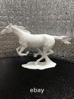 Kaiser White Bisque Porcelain Racing Horse Figurine by G. Bochmann