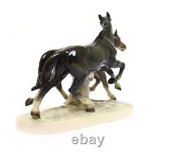 Karl Ens Volkstedt Porcelain Running Horses