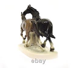 Karl Ens Volkstedt Porcelain Running Horses