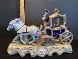 Karl Klette Dresden Original Germany Porcelain Horse Drawn Carriage 1960 -1990