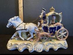 Karl Klette Dresden Original Germany Porcelain Horse Drawn Carriage 1960 -1990