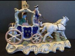 Karl Klette Dresden Original Germany Porcelain Horse Drawn Carriage 1960 -1990