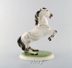 Keramos, Vienna. Rearing horse, Figure porcelain. Ca 1940