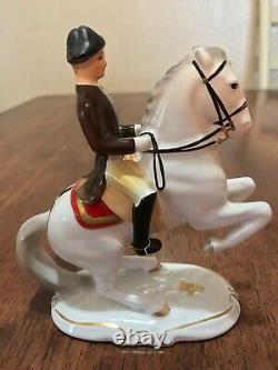 Keramos Wien Lipizzaner Horse Rider Levade 5478 Austria Porcelain Figurine Sale