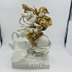 Kister Napoleon Bonaparte on Horse Figurine French Revolution Statue Porcelain