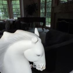LARGE MATTE LLADRO #4655 HORSES GALLOPING RETIRED- damaged
