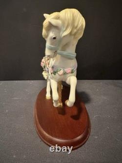 LENNOX 1995 ROSES CAROUSEL HORSE (ROSE PRANCER) Collectible Porcelain Figurine