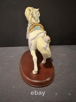 LENNOX 1995 ROSES CAROUSEL HORSE (ROSE PRANCER) Collectible Porcelain Figurine