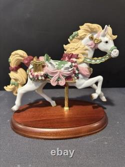 LENNOX 1996 LOVE/CHRISTMAS CAROUSEL HORSE (ROMANCE HORSE) Porcelain Figurine
