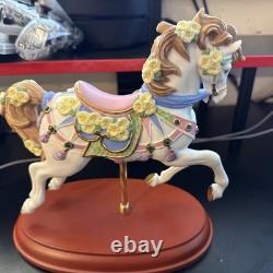 LENOX CHRISTMAS CAROUSEL HORSE- EMERALS & EVENING PRIMROSE- Limited Edition Rare