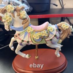 LENOX CHRISTMAS CAROUSEL HORSE- EMERALS & EVENING PRIMROSE- Limited Edition Rare