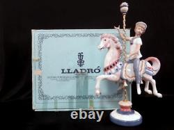 LLADRO Boy On Carousel Horse Porcelain Figurine # 1470 Marinerito en la feria