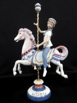 LLADRO Boy On Carousel Horse Porcelain Figurine # 1470 Marinerito en la feria