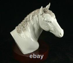 LLADRO Figurine HORSE HEAD BUST with Wooden Base 5544 Retired Alvarez