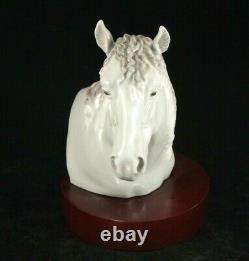 LLADRO Figurine HORSE HEAD BUST with Wooden Base 5544 Retired Alvarez
