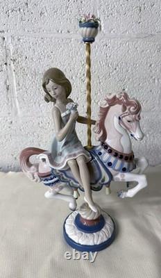 LLADRO Figurine/Statue Girl On Carousel Horse #1469 MINT RARE BEAUTY
