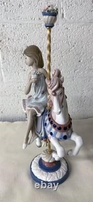 LLADRO Figurine/Statue Girl On Carousel Horse #1469 MINT RARE BEAUTY