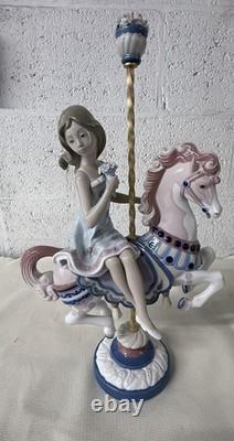 LLADRO Figurine/Statue Girl On Carousel Horse #1469 MINT RARE BEAUTY