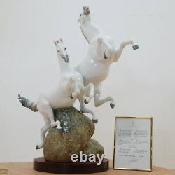 LLADRO Galloping Horse Figurine Height 21.7 inch Large Porcelain Object
