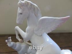 LLADRO Pegasus Horse with Blue Bird Winged Companions Glossy Figurine #6242