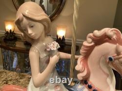 LLADRO Porcelain Figurine Girl On Carousel Horse#1469 RARE