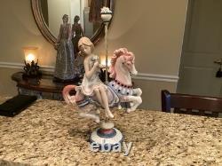 LLADRO Porcelain Figurine Girl On Carousel Horse#1469 RARE