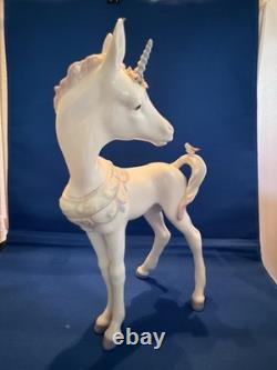 LLADRO Unicorn and Figurine With a Friend Rare Last one