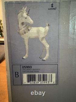 LLADRO Unicorn and Figurine With a Friend Rare Last one