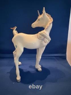 LLADRO Unicorn and Figurine With a Friend Rare Last one