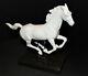 Lladro Gallop I Horse White Matte Finish Sculpture Figurine On Wood Base