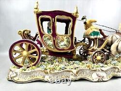 LUIGI FABRIS (Italian 1883-1952) A PORCELAIN Horse Drawn Carriage Meissen