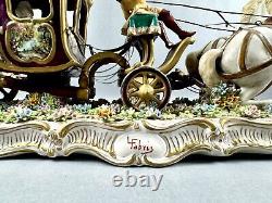 LUIGI FABRIS (Italian 1883-1952) A PORCELAIN Horse Drawn Carriage Meissen