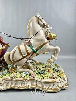 LUIGI FABRIS (Italian 1883-1952) A PORCELAIN Horse Drawn Carriage Meissen