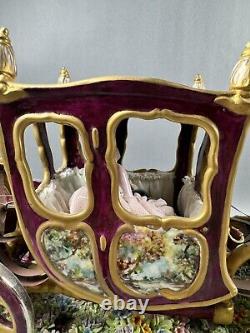 LUIGI FABRIS (Italian 1883-1952) A PORCELAIN Horse Drawn Carriage Meissen