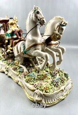 LUIGI FABRIS (Italian 1883-1952) A PORCELAIN Horse Drawn Carriage Meissen